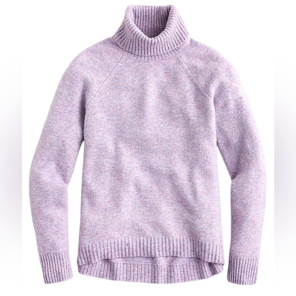 J Crew Turtleneck sweater in Supersoft yarn in Lavender Multi, New with Tags - Picture 1 of 7